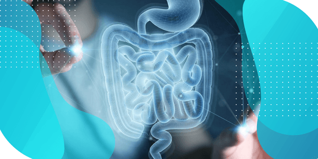 iagram of the digestive tract, illustrating key areas affected by Ulcerative Colitis, as discussed in the context of enhancing eCOA in clinical trials