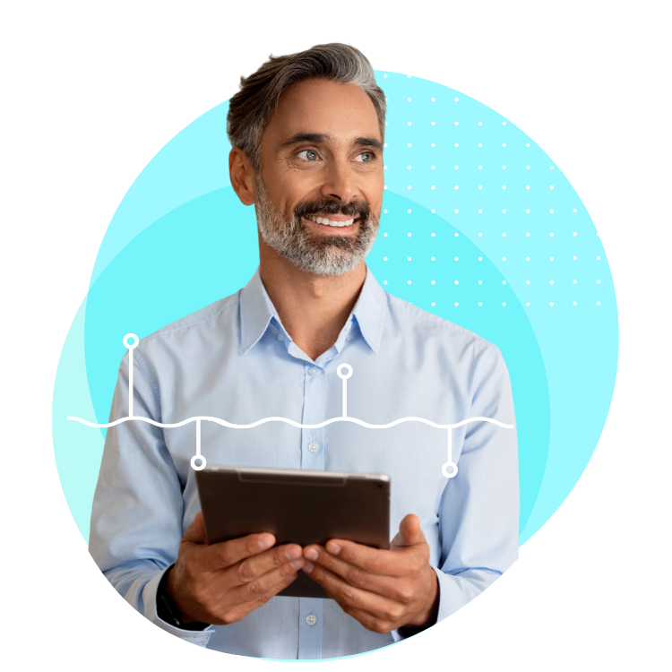 Man Using eCOA Device