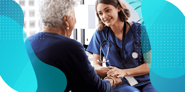 A doctor discussing medical information with a patient, providing guidance on rare disease clinical trials.