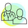 Decorative icon for clinician ratings 